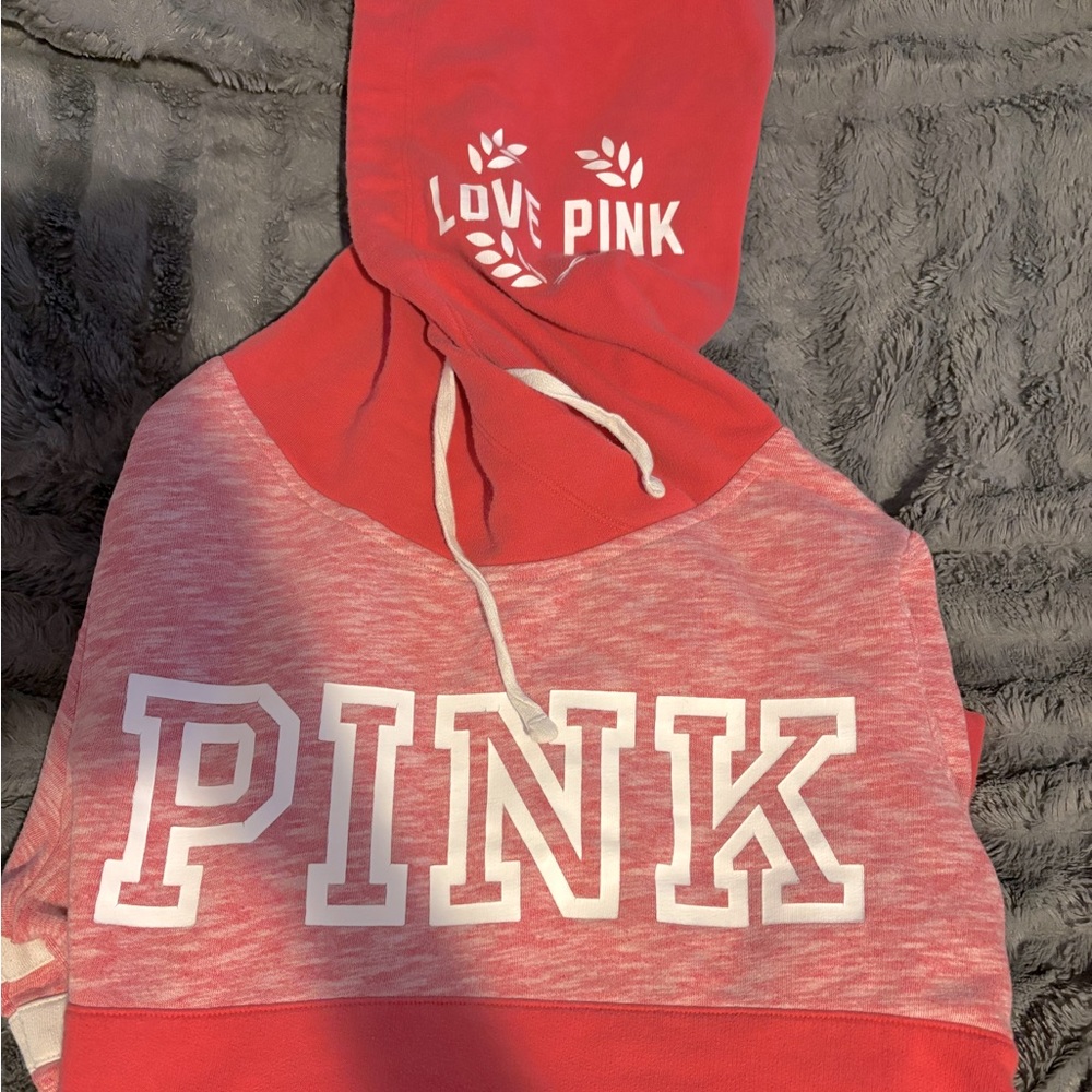 pink hoodie